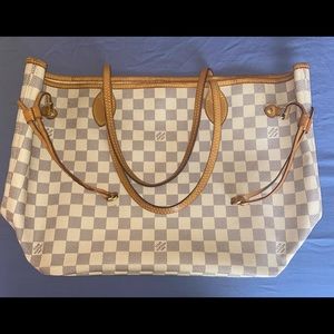 Authentic Louis Vuitton Neverfull MM Damier Azur